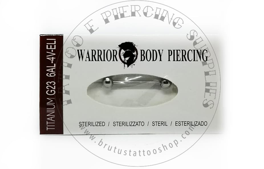 Barbell Warrior in Titanio Sterile 1.6 x 14 x 4