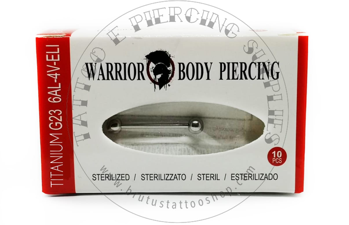 Barbell Warrior in Titanio Sterile 1.6 x 25 x 5