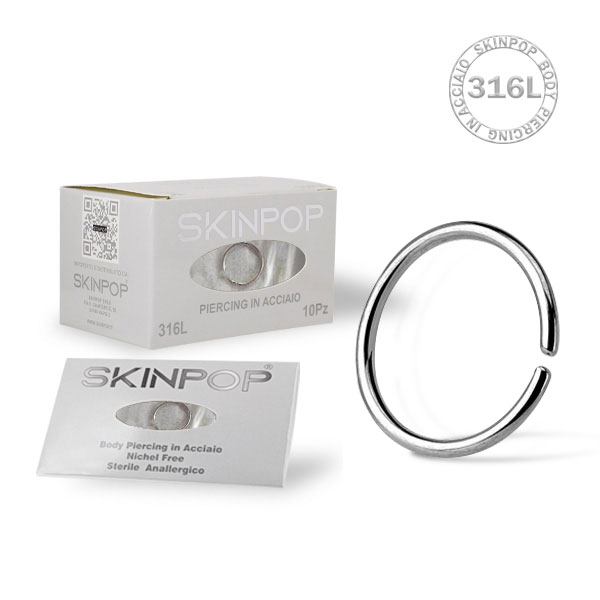 	Piercing Continuous Ring 0.8 x 10 in Acciaio Chirurgico 316L Sterili Conf. 1 pz