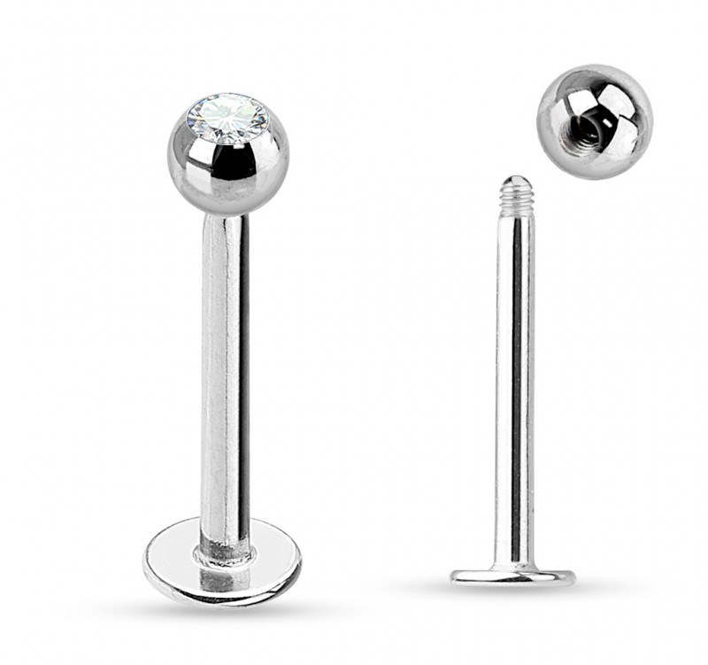  Piercing Labret in Acciaio Chirurgico 316L Sterili