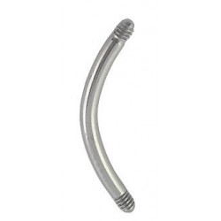 CURVED BARBELL in Acciaio Chirurgico 316L Misura 1.6 x 8mm