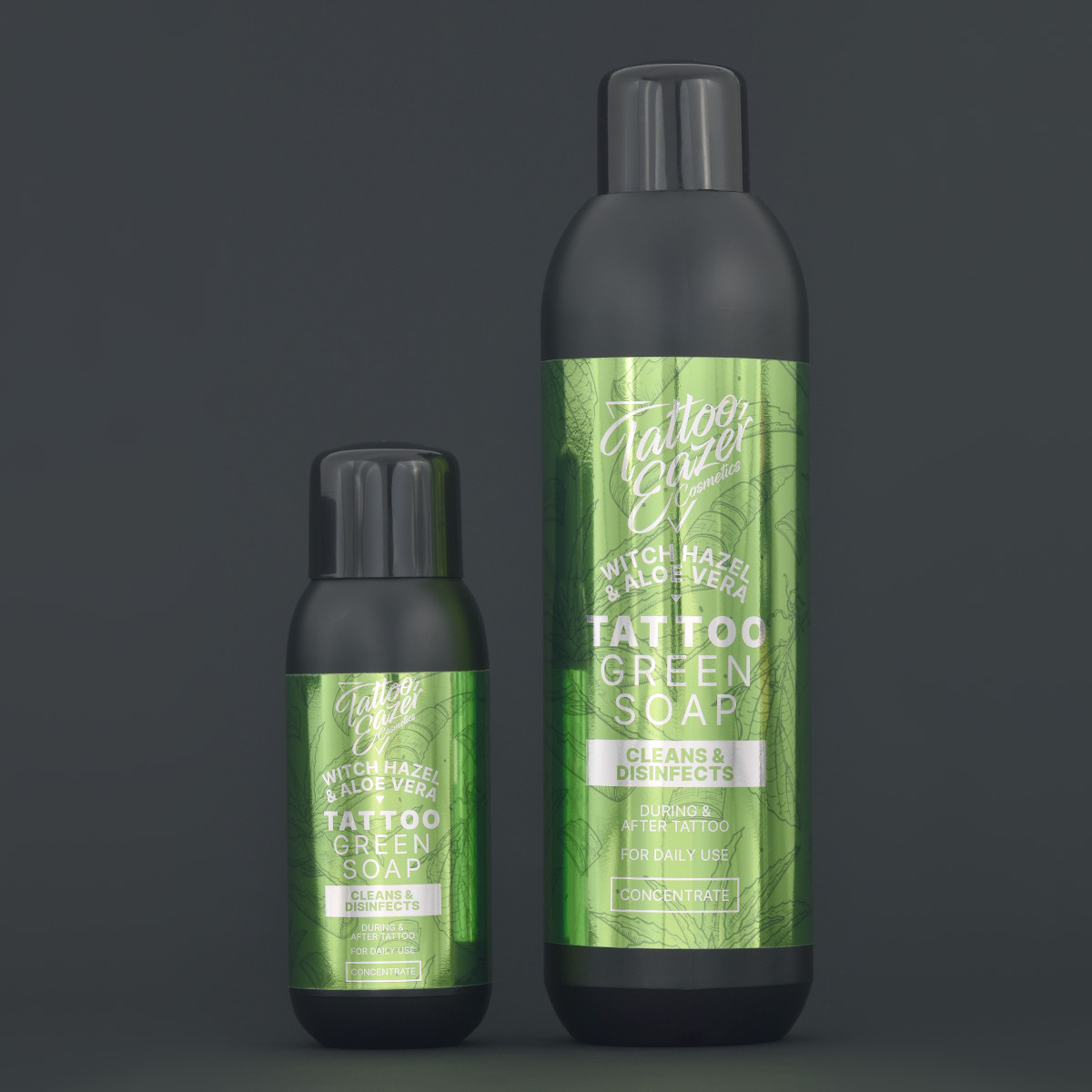 TATTOO EAZER, GREEN SOAP CONCENTRATE ALOE VERA 300 ML