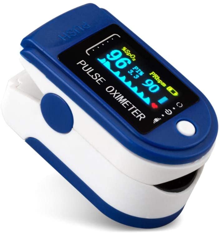 Goeco Pulsossimetro da Dito, Saturimetro Dito Portatile, con Allarme SPO2 Display OLED Ossimetro di Sangue per Domestico, Fitness e Sport estrem