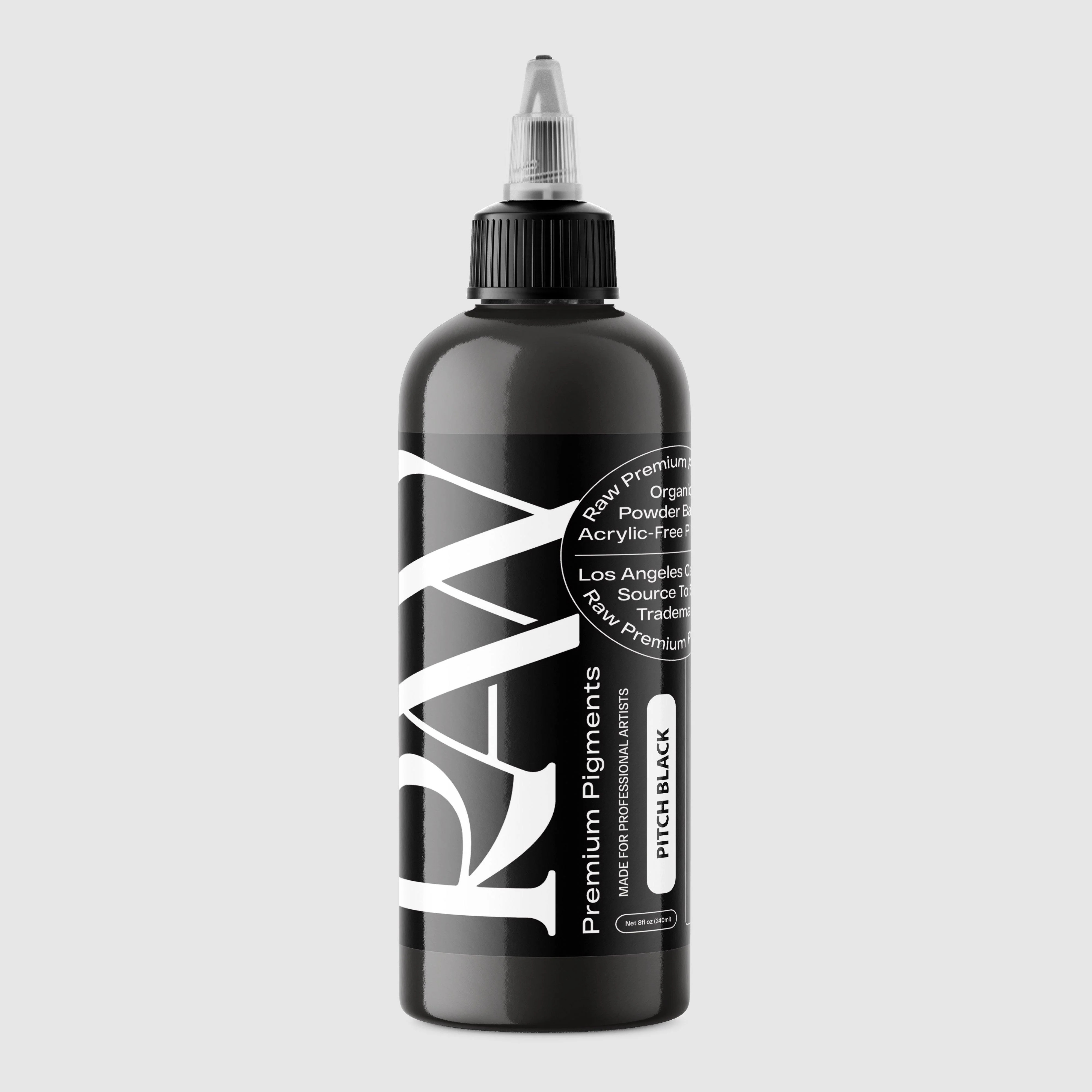 RAW PIGMENTS PITCH BLACK 8 OZ  240 ML