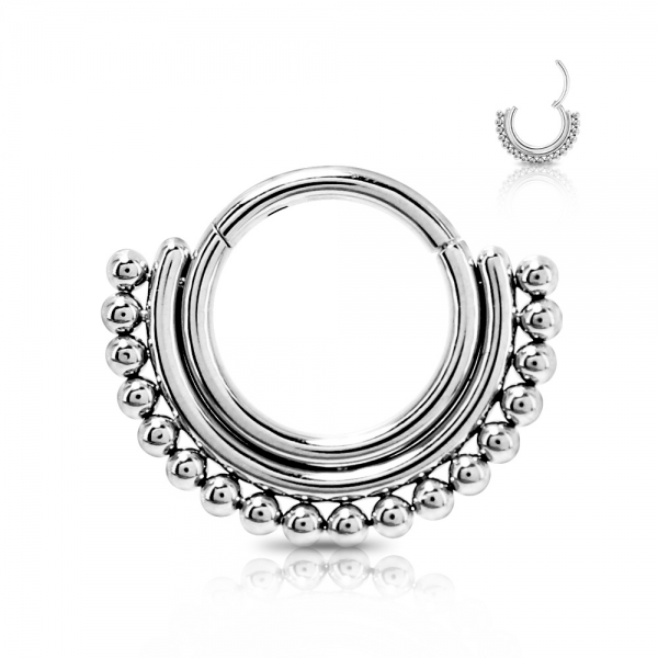 	PIERCING IN ACCIAIO PER DAITH  COLORE SILVER  Conf. 05 pz 1.2 X 8 MM